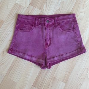 magenta shorts